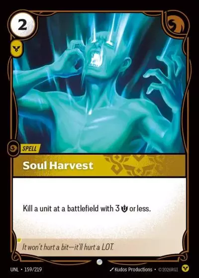 Soul Harvest - UNL-159 - Unleashed - Riftbound card