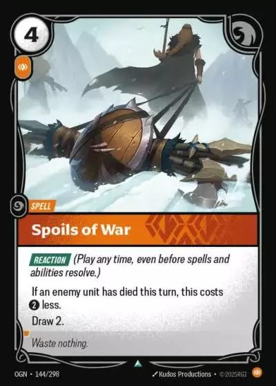 Spoils of War - OGN-144 - Origins - Riftbound card
