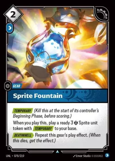 Sprite Fountain - UNL-078 - Unleashed - Riftbound card