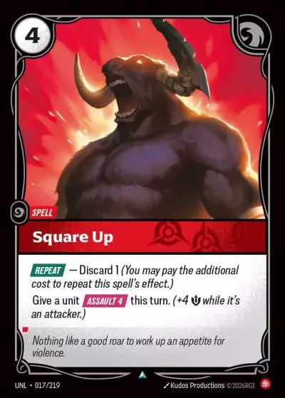 Square Up - UNL-017 - Unleashed - Riftbound card