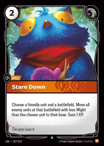 Stare Down - UNL-107 - Unleashed - Riftbound card