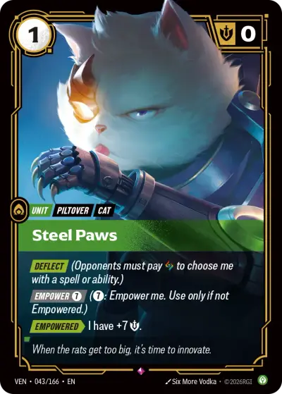 Steel Paws VEN-043 Vendetta Riftbound card