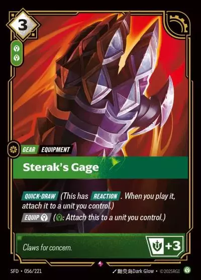 Sterak’s Gage - SFD-056 - Spiritforged - Riftbound card