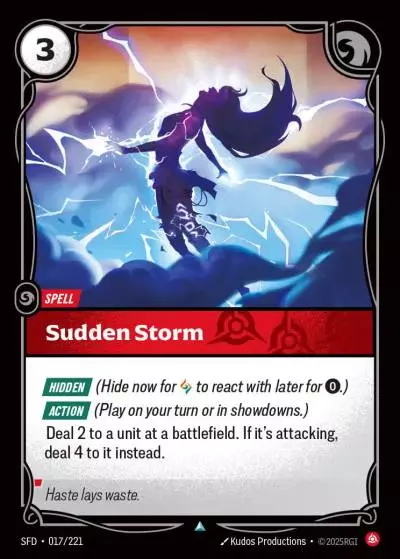 Sudden Storm - SFD-017 - Spiritforged - Riftbound card