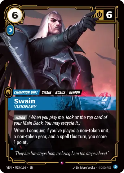 Swain Visionary VEN-065 Vendetta Riftbound card