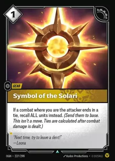 Symbol of the Solari - OGN-227 - Origins - Riftbound card