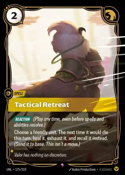 Tactical Retreat - UNL-175 - Unleashed - Riftbound card