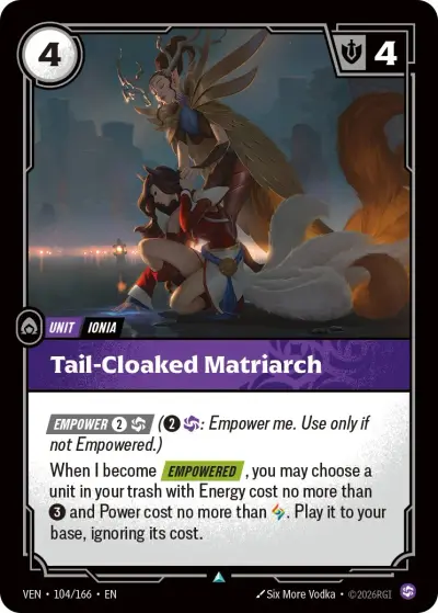Tail Cloaked Matriarch VEN-104 Vendetta Riftbound card