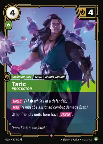 Taric Protector - OGN-074 - Origins - Riftbound card