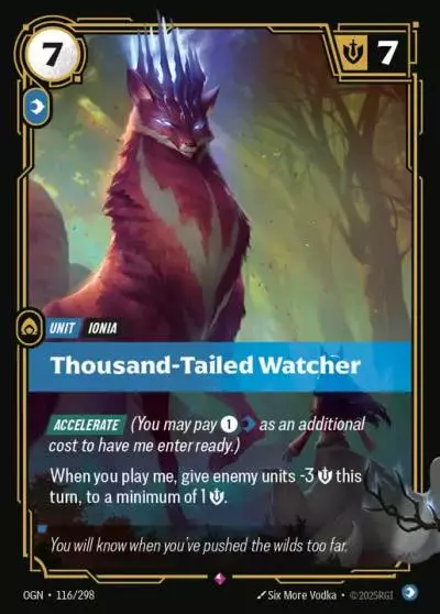 Thousand-Tailed Watcher - OGN-116 - Origins - Riftbound card
