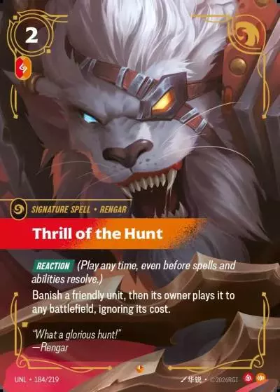 Thrill of the Hunt - UNL-184 - Unleashed - Riftbound card