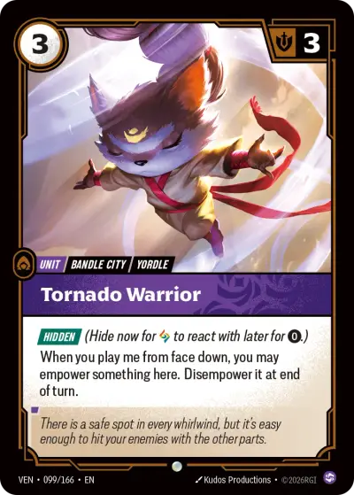 Tornado Warrior VEN-099 Vendetta Riftbound card