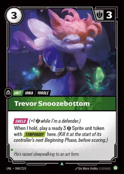 Trevor Snoozebottom - UNL-048 - Unleashed - Riftbound card