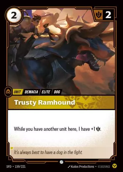 Trusty Ramhound - SFD-159 - Spiritforged - Riftbound card