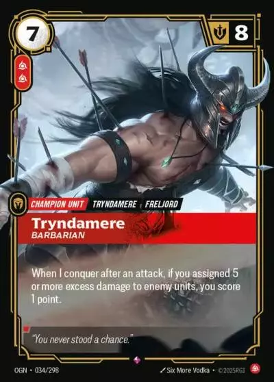Tryndamere Barbarian - OGN-034 - Origins - Riftbound card
