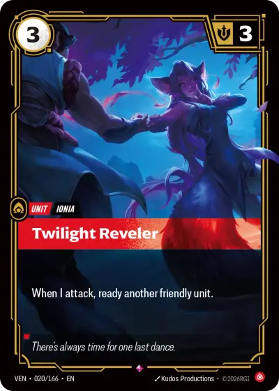 Twilight Reveler VEN-020 Vendetta Riftbound card