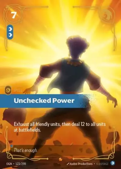 Unchecked Power - OGN-123 - Origins - Riftbound card