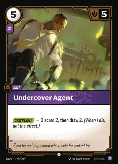 Undercover Agent - OGN-178 - Origins - Riftbound card