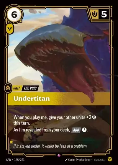 Undertitan - SFD-175 - Spiritforged - Riftbound card