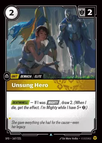 Unsung Hero - SFD-167 - Spiritforged - Riftbound card