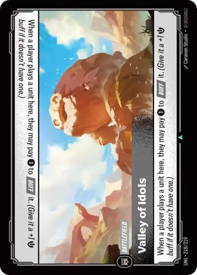 Valley of Idols - UNL-218 - Unleashed - Riftbound card