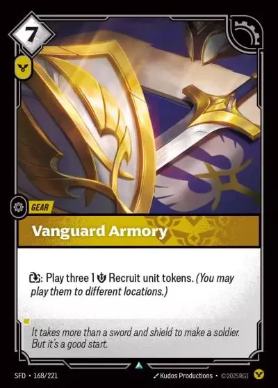 Vanguard Armory - SFD-168 - Spiritforged - Riftbound card