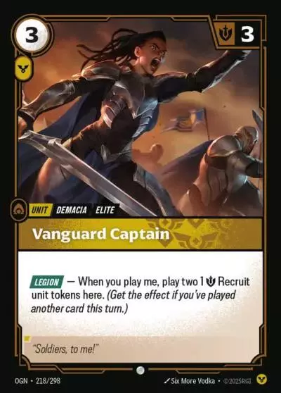 Vanguard Captain - OGN-218 - Origins - Riftbound card
