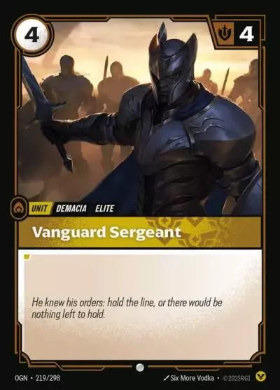 Vanguard Sergeant - OGN-219 - Origins - Riftbound card