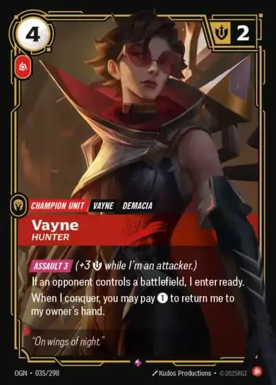 Vayne Hunter - OGN-035 - Origins - Riftbound card