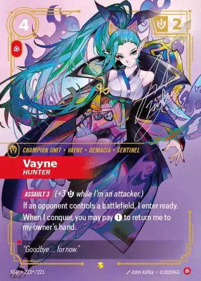 Vayne Hunter - SFD-223s - Spiritforged - Riftbound card
