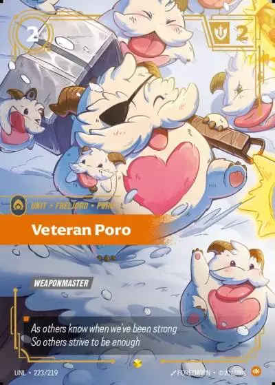 Veteran Poro - UNL-223 - Unleashed - Riftbound card