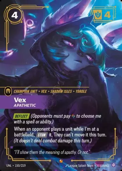 Vex, Apathetic - UNL-150 - Unleashed - Riftbound card