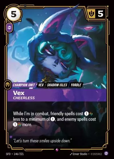 Vex, Cheerless - SFD-146 - Spiritforged - Riftbound card