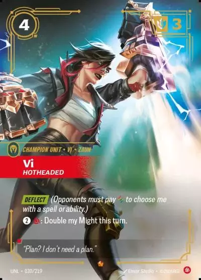Vi, Hotheaded - UNL-030 - Unleashed - Riftbound card