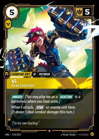 Vi, Peacekeeper - UNL-176 - Unleashed - Riftbound card