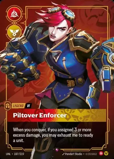 Vi, Piltover Enforcer - UNL-187 - Unleashed - Riftbound card