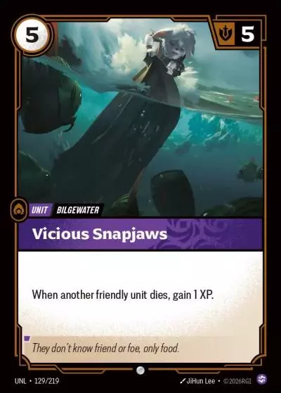 Vicious Snapjaws - UNL-129 - Unleashed - Riftbound card