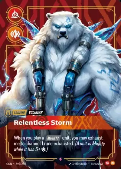 Volibear Relentless Storm - OGN-249 - Origins - Riftbound card