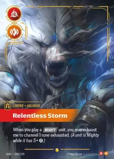 Volibear Relentless Storm - OGN-300 - Origins - Riftbound card