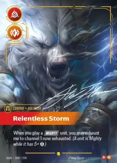 Volibear Relentless Storm - OGN-300s - Origins - Riftbound card