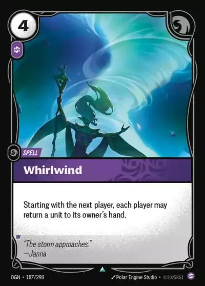 Whirlwind - OGN-187 - Origins - Riftbound card