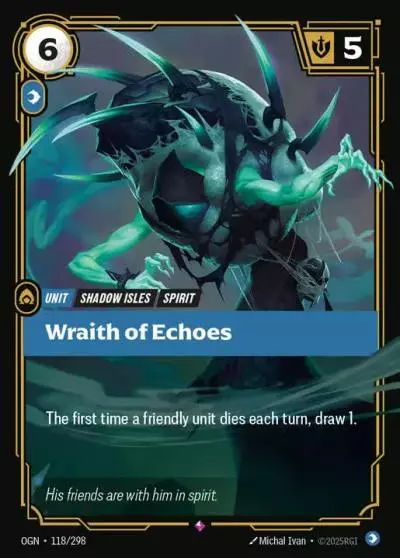 Wraith of Echoes - OGN-118 - Origins - Riftbound card