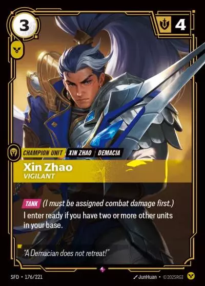 Xin Zhao, Vigilant - SFD-176 - Spiritforged - Riftbound card