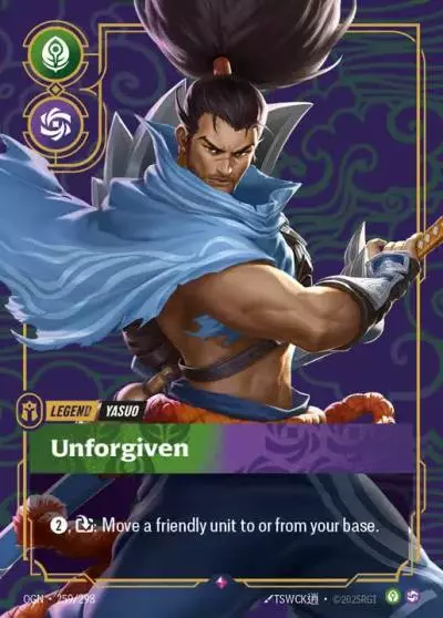 Yasuo Unforgiven - OGN-259 - Origins - Riftbound card