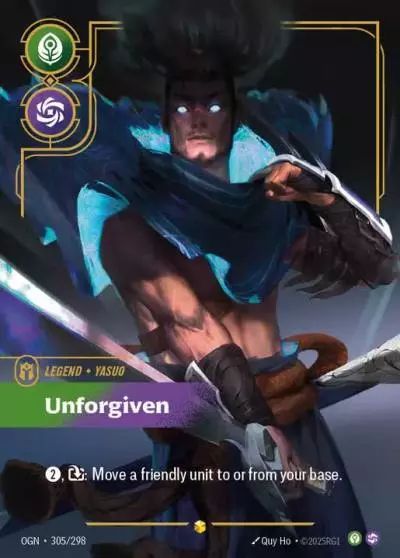 Yasuo Unforgiven - OGN-305 - Origins - Riftbound card