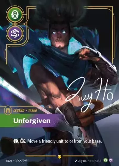Yasuo Unforgiven - OGN-305s - Origins - Riftbound card