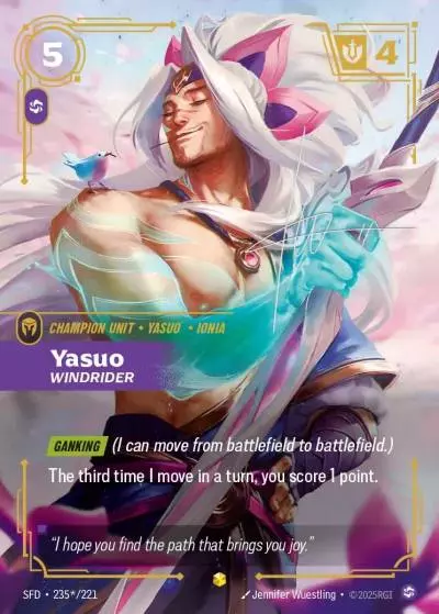 Yasuo Windrider - SFD-235s - Spiritforged - Riftbound card