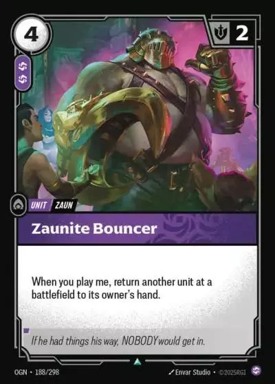 Zaunite Bouncer - OGN-188 - Origins - Riftbound card