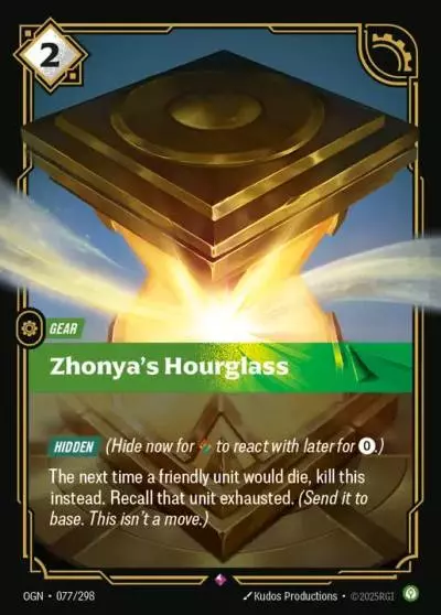 Zhonya's Hourglass - OGN-077 - Origins - Riftbound card